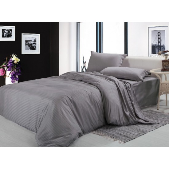 Постельное бельё евро 200*220 страйп-сатин люкс (10806) TM KRISPOL Украина