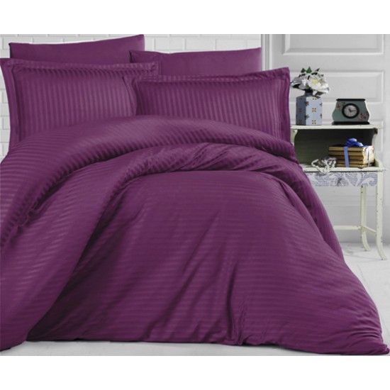 Постільна білизна двоспальна 180*220 страйп-сатин люкс (12843) TM KRISPOL Україна