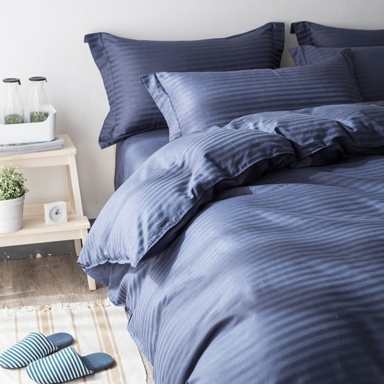 Постельное бельё двуспальное 180*220 страйп-сатин люкс (12846) TM KRISPOL Украина