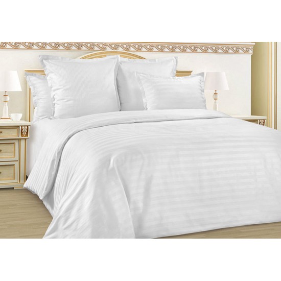 Постельное белье евро 200*220 страйп-сатин люкс 4 наволочки (17246) TM KRISPOL Украина