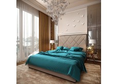 Постільна білизна сімейна страйп-сатин люкс на резинці (22261) Постільна білизна сімейна страйп-сатин люкс на резинці (22261)