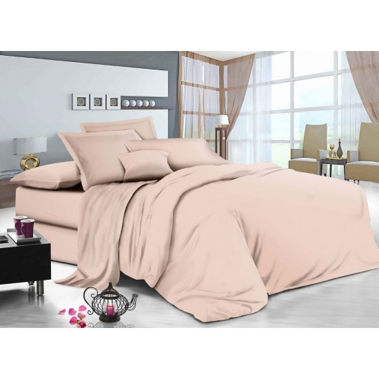 Двуспальный комплект постельного белья евро 200*220 ранфорс на молнии (21836)