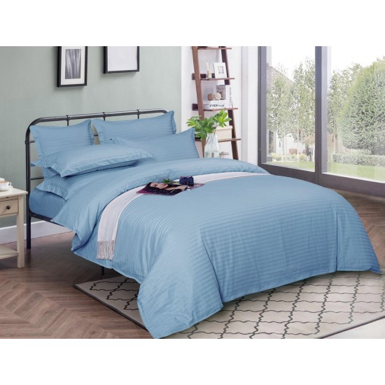 Постільна білизна євро 200*220 страйп-сатин люкс (22253)