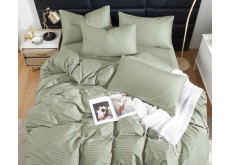 Постільна білизна євро 200*220 страйп-сатин люкс (23132)