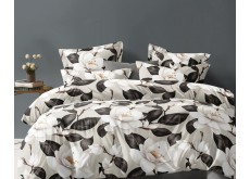 Двуспальный комплект постельного белья евро 200*220 ранфорс на молнии (23448)