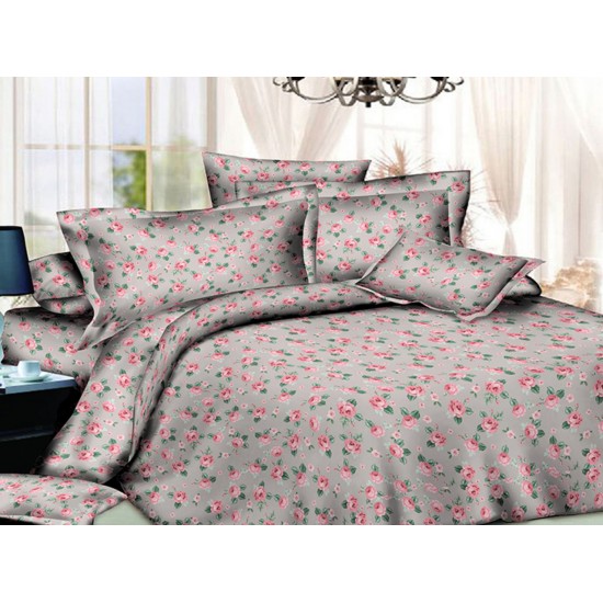 Двоспальний комплект постільної білизни євро 200*220 ранфорс на блискавці (24192)