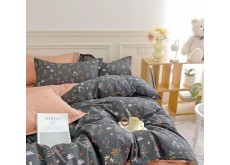 Двуспальный комплект постельного белья евро 200*220 ранфорс на молнии (24195)