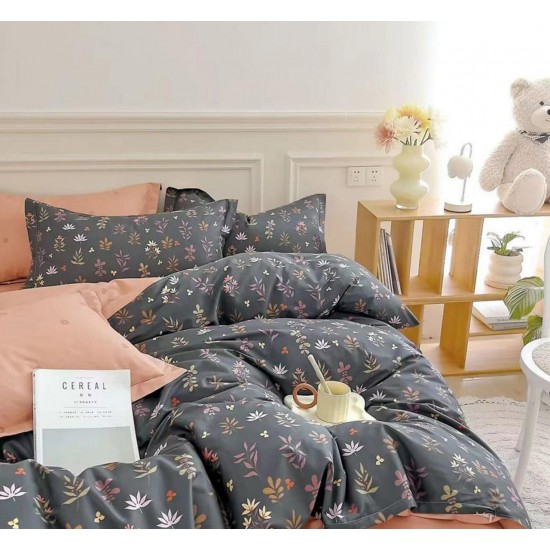 Двуспальный комплект постельного белья евро 200*220 ранфорс на молнии (24195)