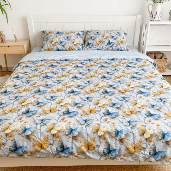 Постельное белье полуторное 150*220 3D премиум ранфорс (24274)