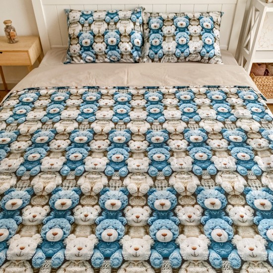 Постельное белье двуспальное евро 200*220 3D премиум ранфорс (24297)