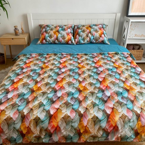 Постельное белье семейное 3D премиум ранфорс (24304)