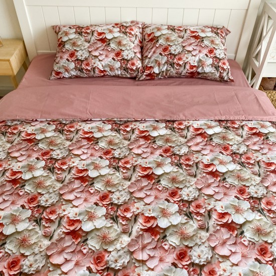 Постельное белье двуспальное 180*220 3D премиум ранфорс (24282)