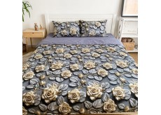 Постельное белье полуторное 150*220 3D премиум ранфорс (24265)