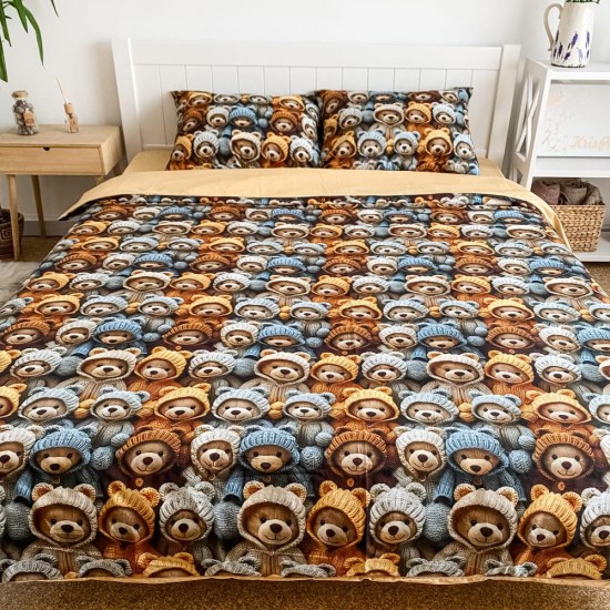 Постельное белье двуспальное 180*220 3D премиум ранфорс (24286)