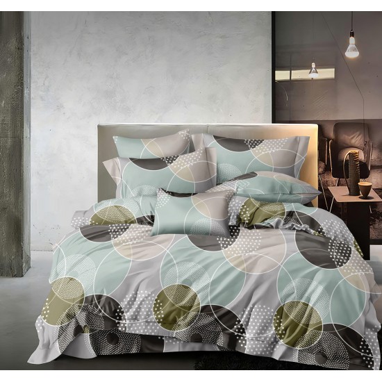 Семейный комплект постельного белья на молнии Сатин Люкс