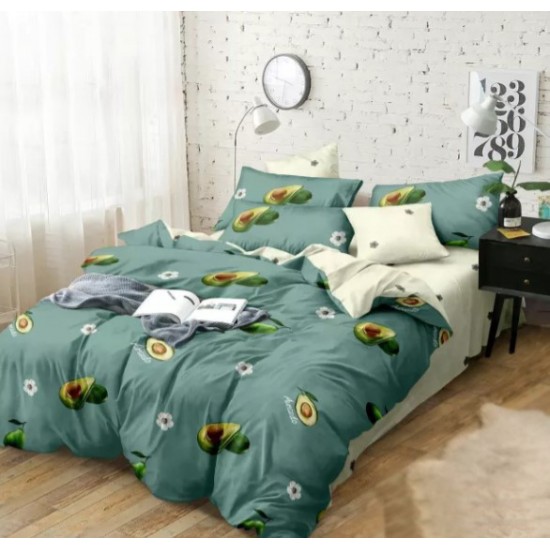 Двуспальный комплект постельного белья евро 200*220 ранфорс на молнии