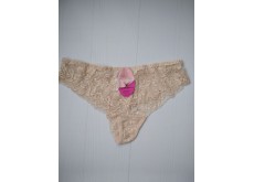 Трусики стрінги мереживо бежевий XL 46 5155
