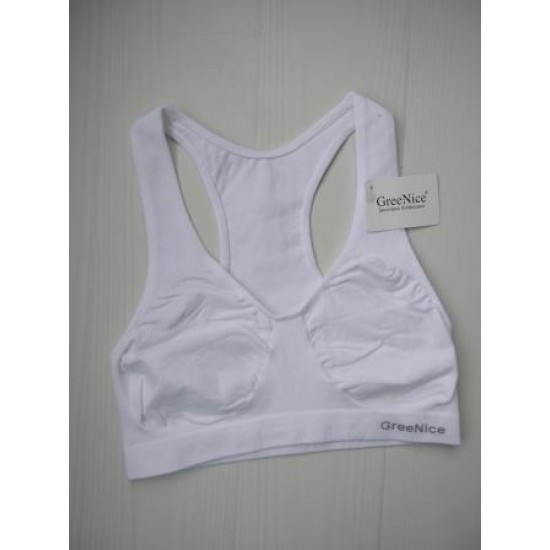 Топ Greenice бесшовный борцовкой белый S\M 7095