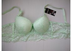Бюстгальтер Biweier бюстьє мереживо push up салатовий 75В