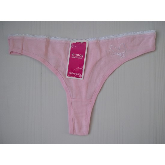 Трусики стрінги бавовна рожевий М 44 6036