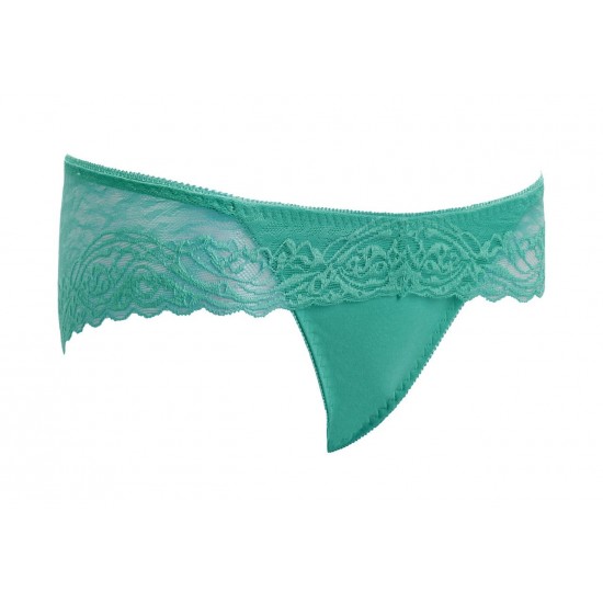 Трусики танга Indena кружевные бирюзовый S 95718