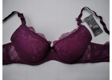 Бюстгальтер Biweier мереживний гарна спинка сливовий 75С 9028