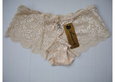 Трусики шортики Annajolly кружевные бежевый M 7316