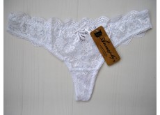 Трусики стринги Annajolly кружевные белый M 7313