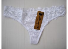 Трусики стринги Annajolly кружевные белый S 7313