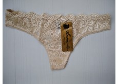 Трусики стринги Annajolly кружевные бежевый S 7313