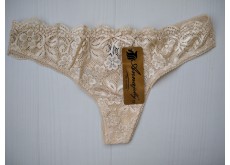 Трусики стринги Annajolly кружевные бежевый M 7313
