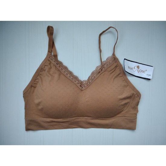 Топ Blue Rose на тонких бретелях коричневый 44\46 7015