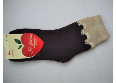 Носки женские теплые Корона махра коричневый 37-42 2104