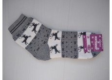 Жіночі теплі махрові шкарпетки Житомир сірий 23-25
