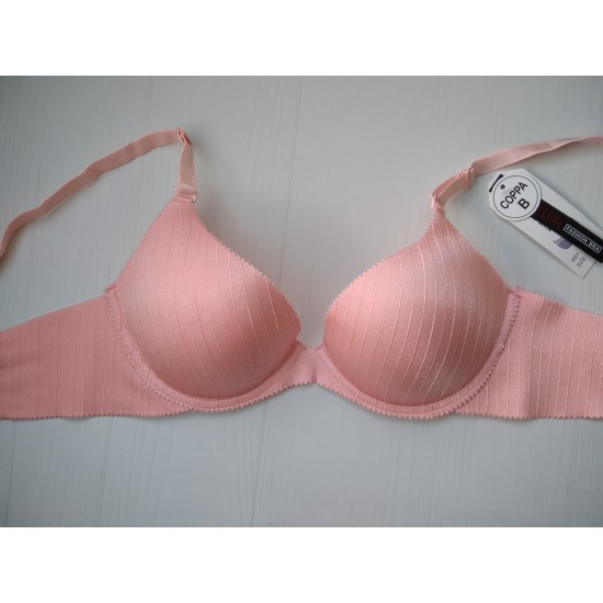 Бюстгальтер Miss Luna бесшовный push up рука Адама персиковый 85В 8506