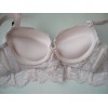 Бюстгальтер Biweier кружевной бюстье push up пудровый 75В 30319