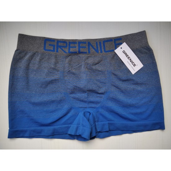 Боксеры мужские Greenice бесшовные синий с серым M\L 4585