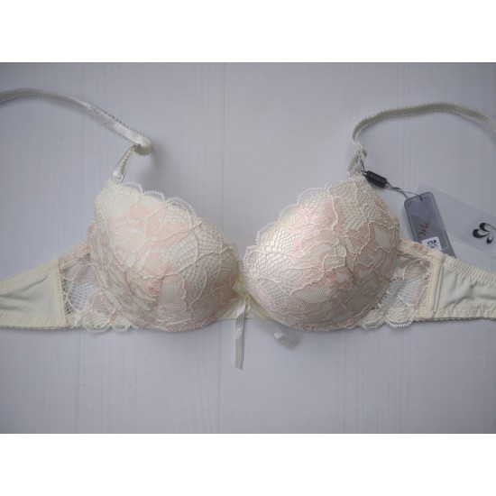 Бюстгальтер Weiyesi мереживо push up бежевий 80В 9792