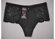 Трусики стринги Biweier высокая посадка кружево хаки L 48\50 1939