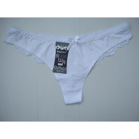 Трусики бразиліана Biweier мереживні білий XL 48 1725