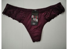 Трусики бразилиана Biweier кружевные сливовый M 44 205