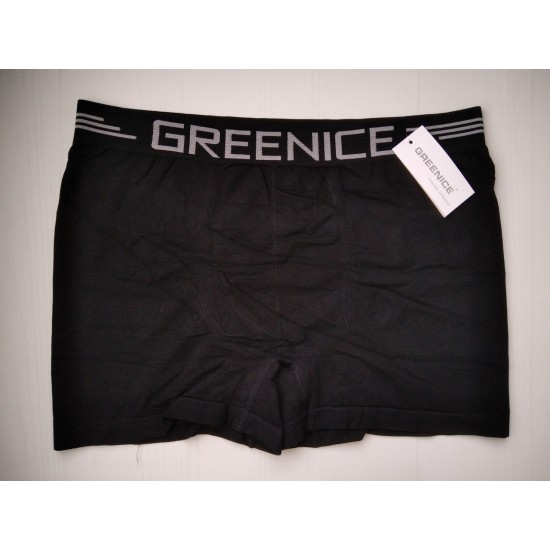 Мужские боксеры Greenice бесшовные черный с серым поясом XXXXL\XXXXXL 4837