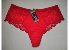 Трусики бразилиана Biweier высокая посадка кружево красный XXL 54 1941