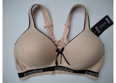 Топ спортивный на поролоновых чашках без косточек бежевый L 8335