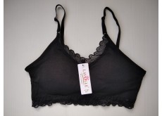 Топ Lavolle хлопковый на тонких регулируемых бретелях черный S\M 2901