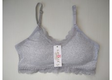 Топ Lavolle хлопковый на тонких регулируемых бретелях серый S\M 2901