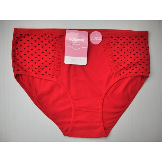 Женские трусики Kokowei хлопок красный XXL 50\52 3456