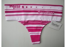 Трусики стрінги Greenice безшовні смужка рожевий S\M 2349