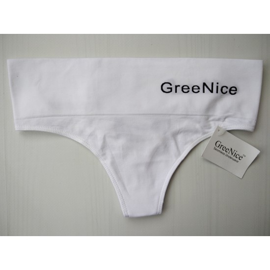Трусики стрінги Greenice безшовні широкий пояс білий скорпіон S\M 2144