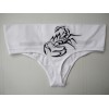 Трусики стрінги Greenice безшовні широкий пояс білий скорпіон S\M 2144